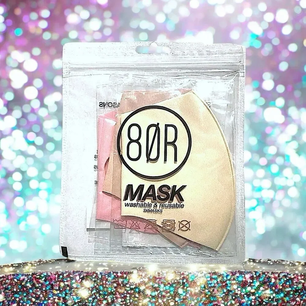 8 OTHER REASONS Face Mask Trio in Cream, Pink, Tan MSRP $21.95 New In Package